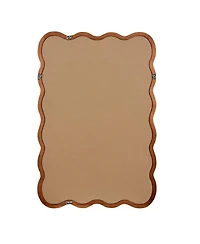 Laoties 24" x 36" Wavy Rectangle Wall Mirror, Modern Decorative Accent Mirror for Living Room, Bathroom and Entryway