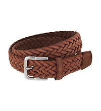 Trafalgar Big & Tall Apollo Italian Braided Suede Versatile Belt
