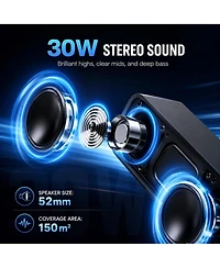 Aronkl Portable Bluetooth Speaker with Rgb Lights 24h Playtime IP67 Waterproof Tws Pairing
