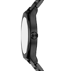 Armani Exchange Men's Sync Quartz Day-Date Black Stainless Steel Watch 42mm