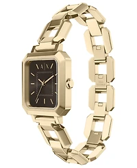 Armani Exchange Women's Na Quartz Gold Stainless Steel Watch 27mm