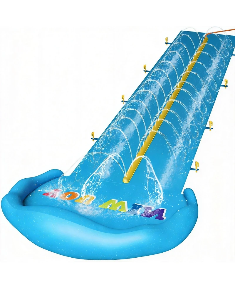Aofar 32.8Ft Inflatable Water Slide Double Lane Outdoor Play