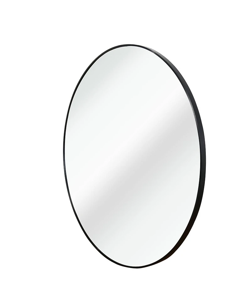 Laoties Round Wall Mirror, Modern Metal Decorative Accent Mirror for Bathroom, Entryway and Living Room