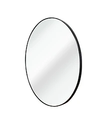 Laoties Round Wall Mirror, Modern Metal Decorative Accent Mirror for Bathroom, Entryway and Living Room
