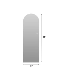 Laoties 65" x 21" Arched Led Full Length Wall Mirror, Dimmable Vanity Mirror for Bedroom and Entryway