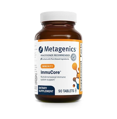 Metagenics ImmuCore Immune Support with Vitamins C and D3, Zinc, Selenium and Mushroom Extracts Antioxidant and Respiratory Support 90 Tablets