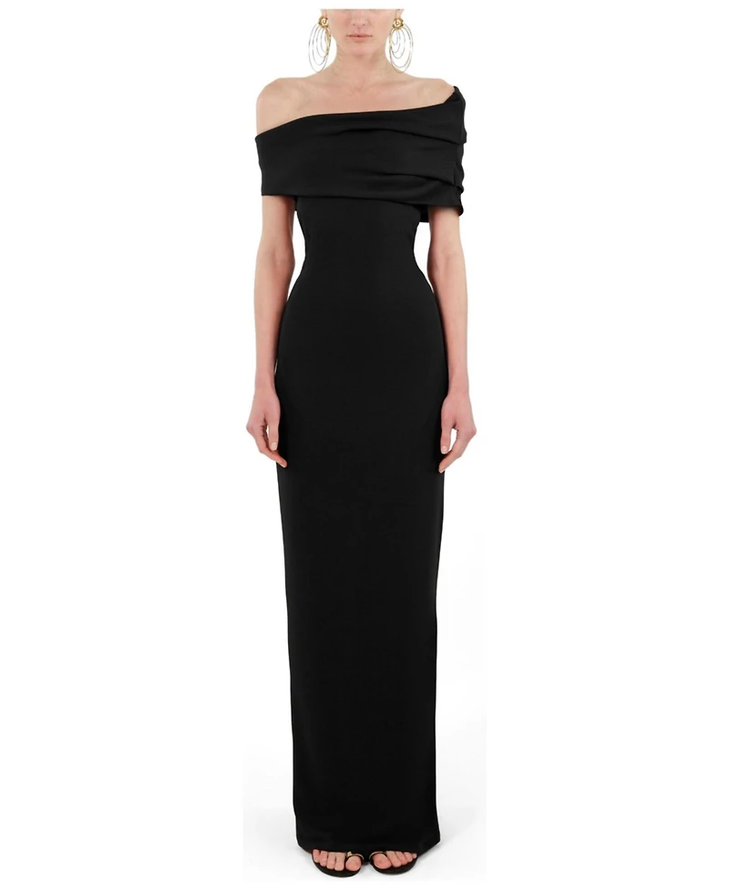 Nocturne Women's Asymmetric Strapless Maxi Dress