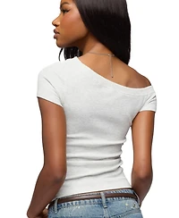 Edikted Women's Jubilee Off Shoulder Henley Top