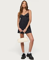 Edikted Women's Reigna Lacey Polka Dot Mini Dress