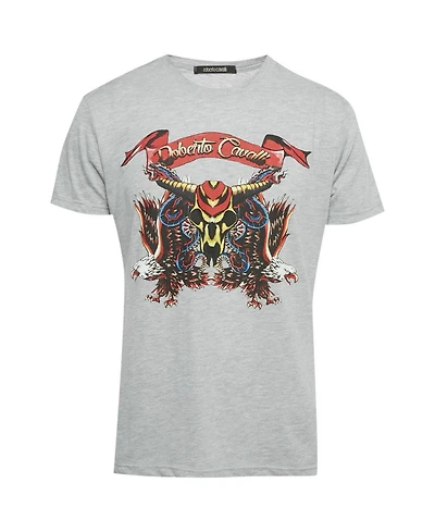 Pre-Owned Roberto Cavalli Men's Eagle Print Jersey T-Shirt