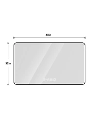 Laoties Modern Led Bathroom Vanity Mirror with Rounded Corners, Wall Mounted Lighted Anti-Fog Function