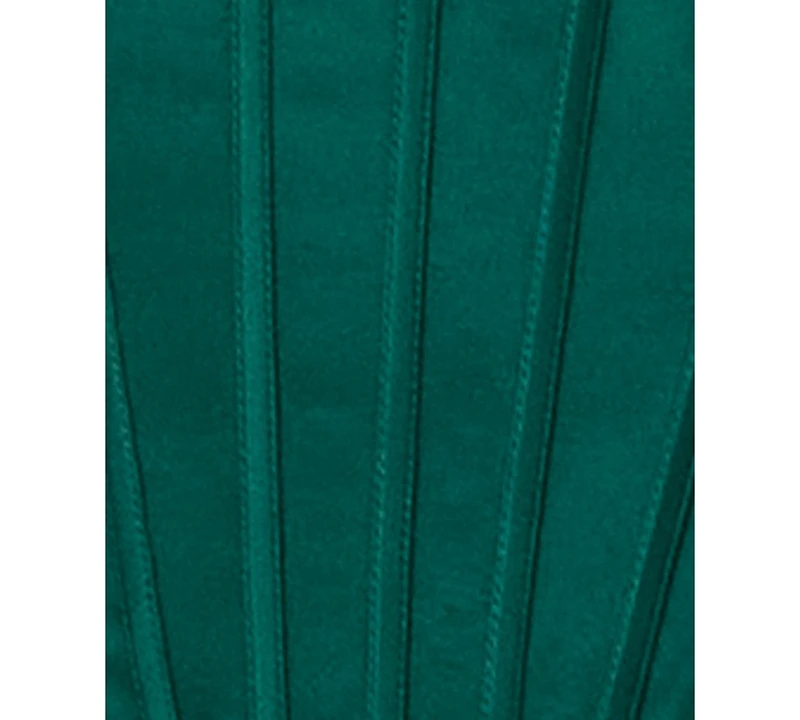 Alex & Sophia Juniors' Drape Stone Detail Neck Satin Dress