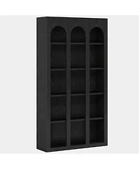 Slickblue 70.8 Inch Wooden Bookcase with 5 Storage Display Shelves