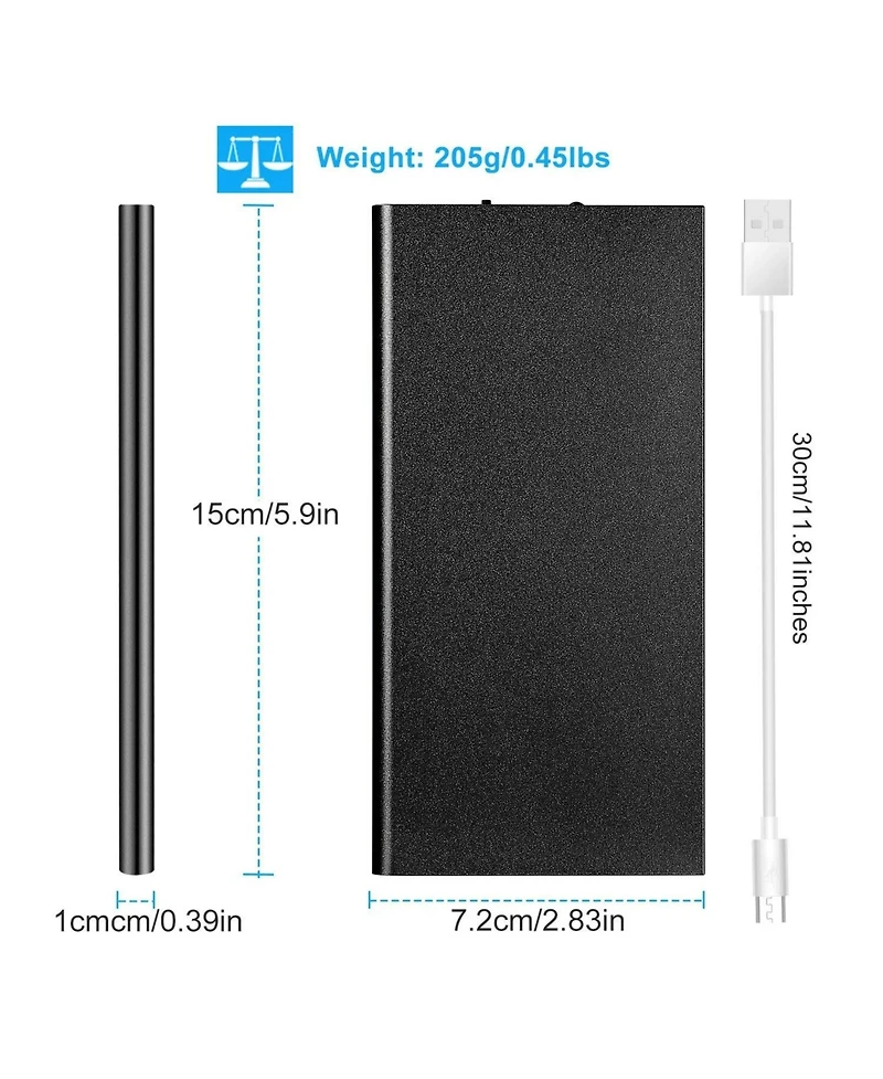 Gonez 20000mAh Ultra-Thin Portable Charger Power Bank, Dual Output External Battery Pack with Led Flashlight for Phone Travel Use