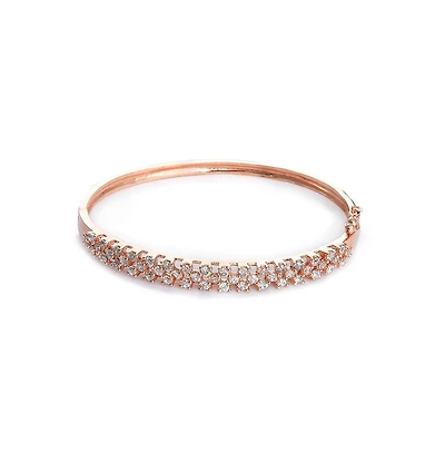 Sohi Women's silver Soiree Stone Bangle Bracelet