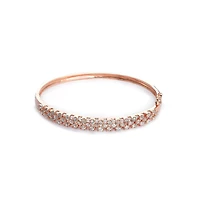 Sohi Women's silver Soiree Stone Bangle Bracelet