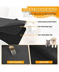 Aronkl Extra Large Absorbent Pet Feeding Mat Non Slip Quick Dry Easy Clean