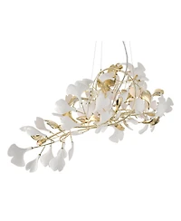 Possini Euro Design Descanso Gold and Ceramic 10-Light Chandelier