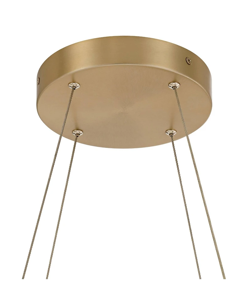 Possini Euro Design Talno Gold and Faux Alabaster Led Ring Chandelier