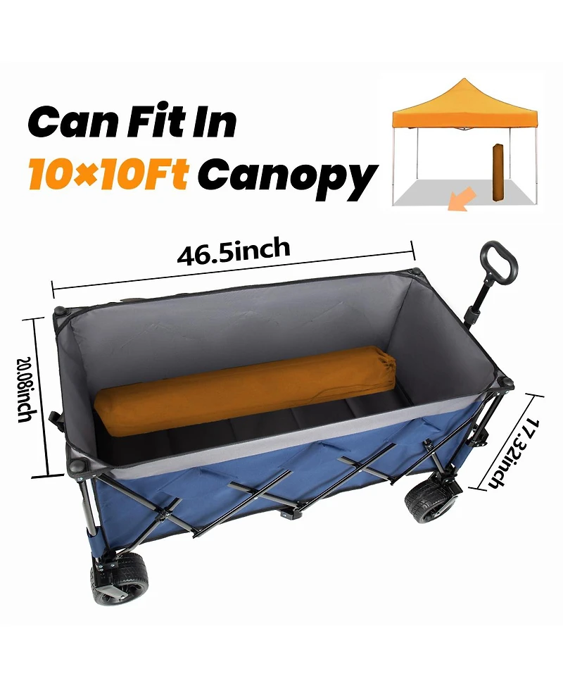 Streamdale Furniture 51-inch Heavy-Duty Foldable Utility Wagon 480lbs Capacity