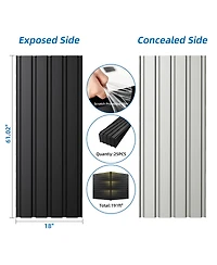 Streamdale Furniture 61inch Galvanized Metal Roof Panels 25 Pieces Heavy Duty Waterproof