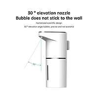 Topteng Touchless Foam Soap Dispenser – 11.8oz Wall Mount, Rechargeable and 3 Level Foam