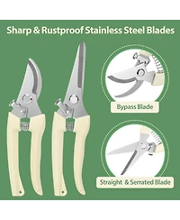 Xdovet Pruning Shears Stainless Steel Garden Clippers Byp Straight
