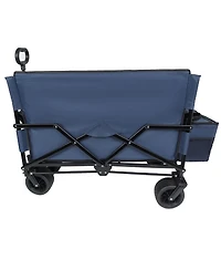 Streamdale Furniture3-in-1 Folding Wagon Cart with Bench Seat 500lbs Capacity