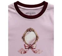 With Jules Girls' 7-16 Mirror Graphic Crewneck Short-Sleeve T-Shirt