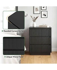 Streamdale Furniture (Set of 2) End Table with Usb C Charging Station and 3 Drawers
