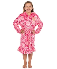 Wicked Girls' Kids Robe Glinda The Good Witch Embroidered G Logo Fleece Bathrobe