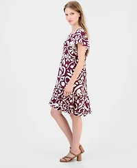 Robbie Bee Women's On-Off Shoulder Flutter-Sleeve Dress