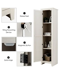 Volenca 72-in Tall Slim Linen Tower with Shelves, 11-lb per Shelf