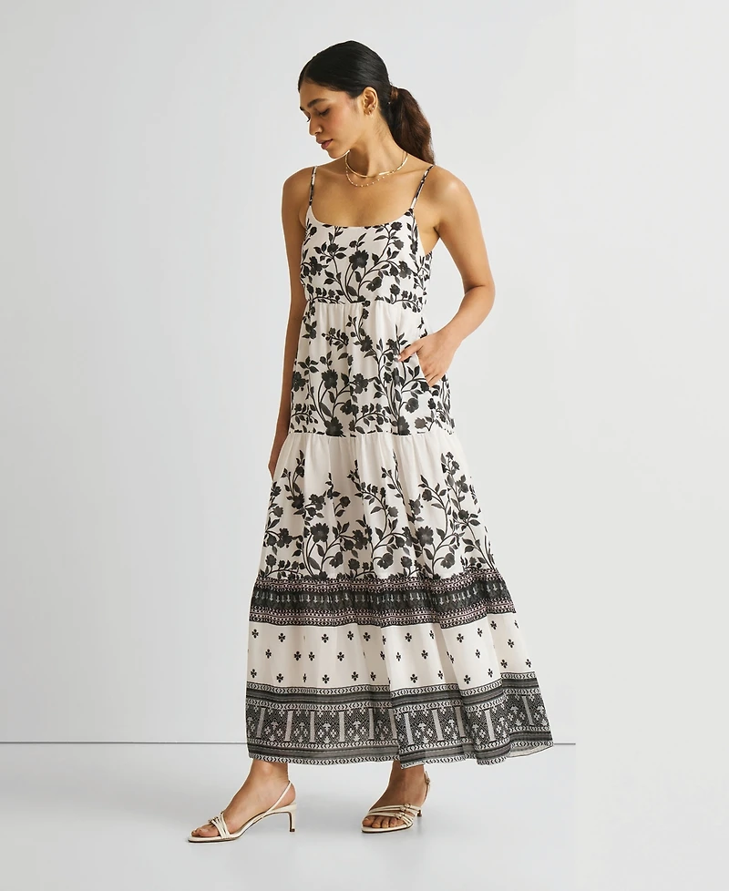 Reistor Women's Strappy Tiered Maxi Dress