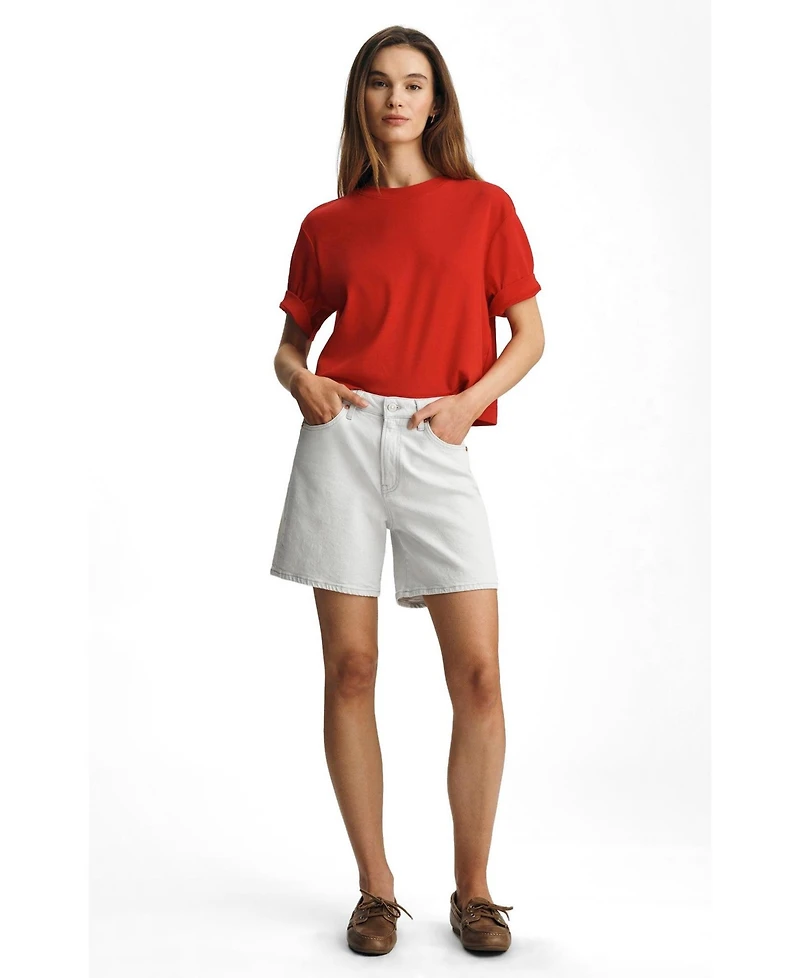 Mavi Jeans Women's Mavi's Heidi High Rise Relaxed Short Lt Sky Classic Blue