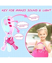 Gnuadz 32-piece Purse Flower Girl Gifts Leather Pretend Play Kids