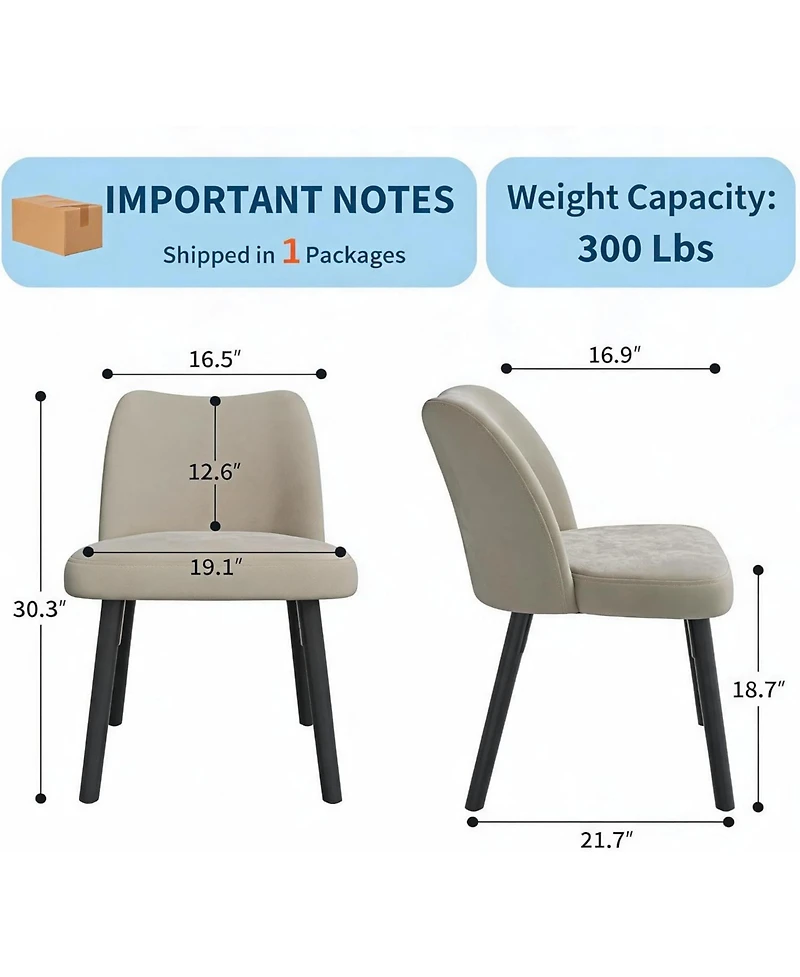 gaomon Velvet Dining Chairs Set of 4, Modern Side Chairs for Kitchen Dining Table