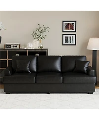 homfan 86" Corduroy Comfy Sofa, 3-Seater with 2 Throw Pillows, Cloud Couch Deep Seats, Removable Back Cushions, Modern Sofa for Living Room.