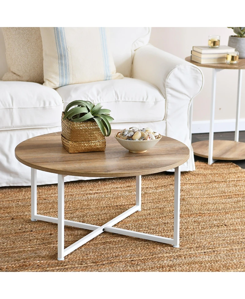 Household Essentials Jamestown Round Coffee Table