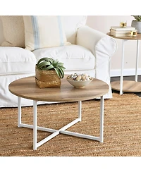 Household Essentials Jamestown Round Coffee Table