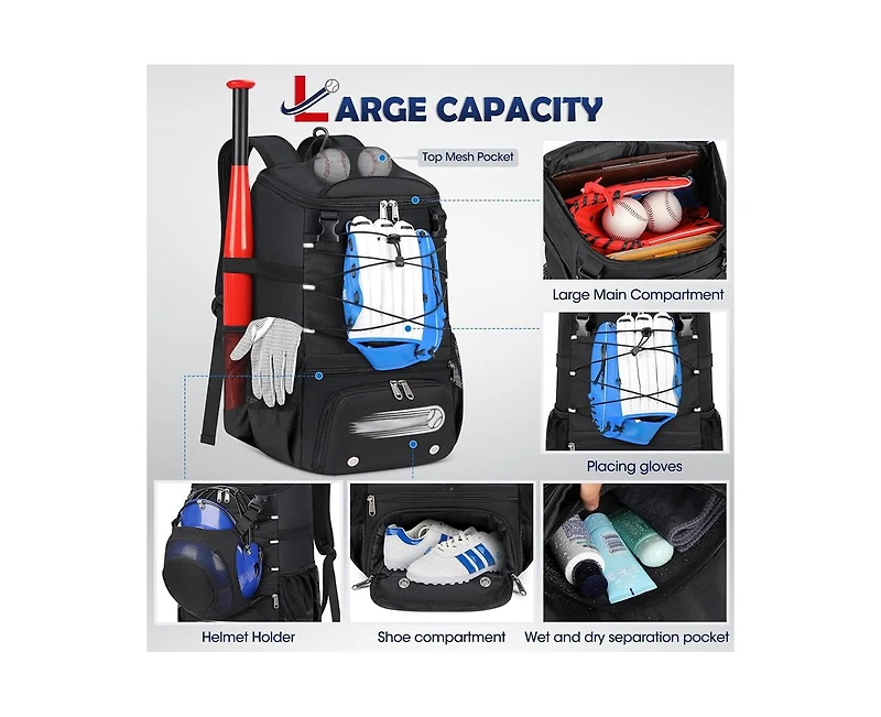 Furlihong Baseball Bag for Youth and Adult