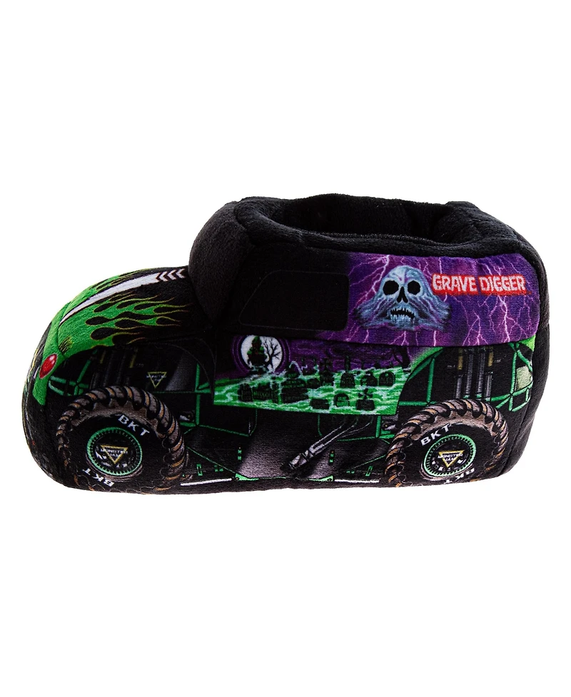 Monster Jam Toddler Grave Digger Plush Slippers (Toddlers/Little)