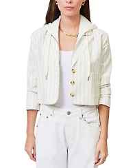 Central Park West Women's Serena Cropped Sleeve Dickey Jacket