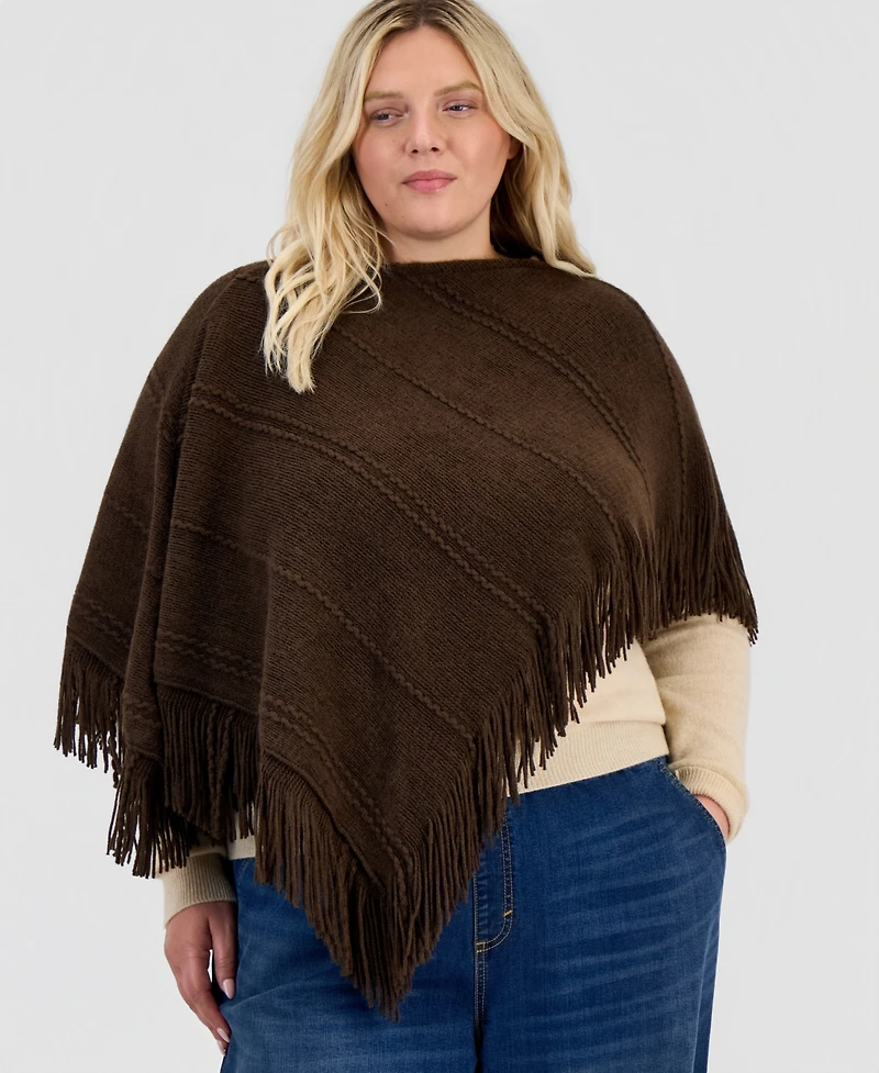 Style & Co Women's Raschel Knit Triangle-Hem Topper, Macy's Exclusive