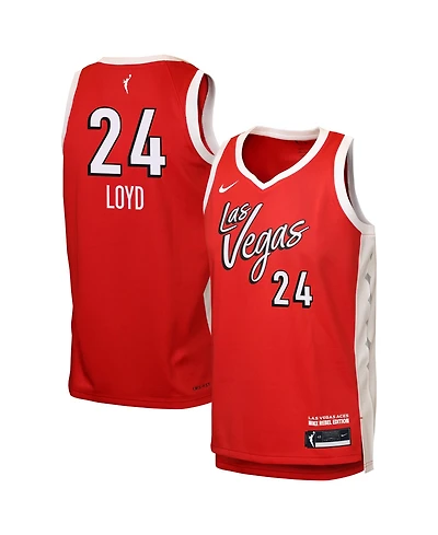 Nike Big Boys and Girls Jewell Loyd Red Las Vegas Aces Victory Jersey