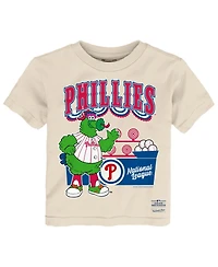 Mitchell & Ness Toddler Cream Philadelphia Phillies Step Back Up T-Shirt