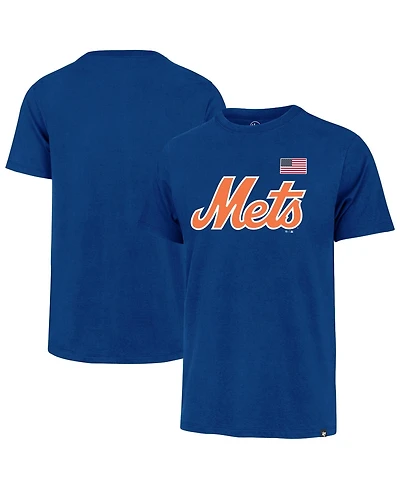 '47 Brand Men's Royal New York Mets Heritage U.s. Flag T-Shirt