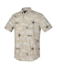 Reyn Spooner Men's Gold New Orleans Saints Kekai Performance Button-Down Shirt
