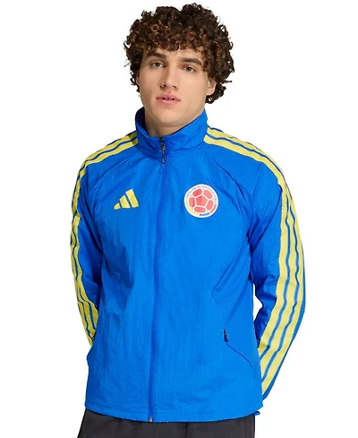 Adidas Men's Blue Colombia National Team 2026 Home Full-Zip Game Day Anthem Jacket