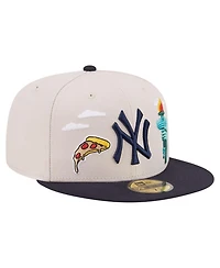 New Era Men's Khaki York Yankees City Icon 59FIFTY Fitted Hat
